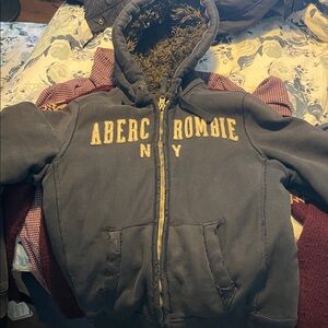 Abercrombie & Fitch Kids Charcoal Jacket with Gold Details - Wolf Jaw Jacket